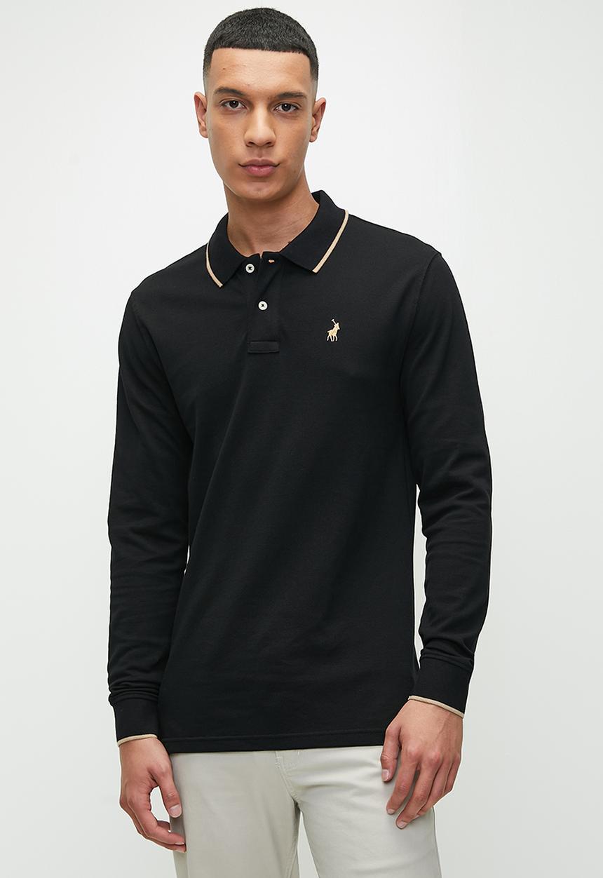 トップス KDG POLO LS SHIRT BLACK Buy Black Regular Fit Long Sleeve Pique Polo Shirt from Next South