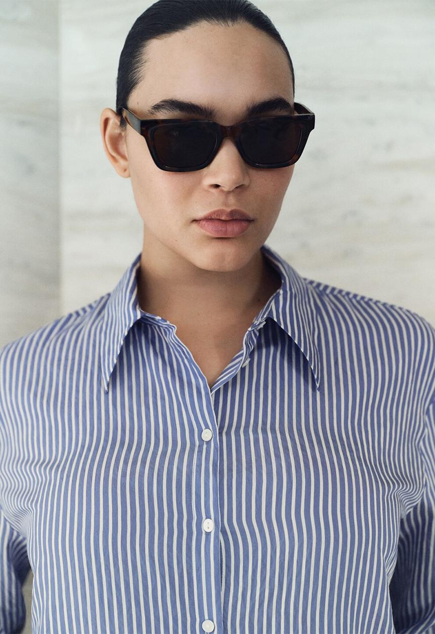 MANGO - Shirt Nina - Medium Blue