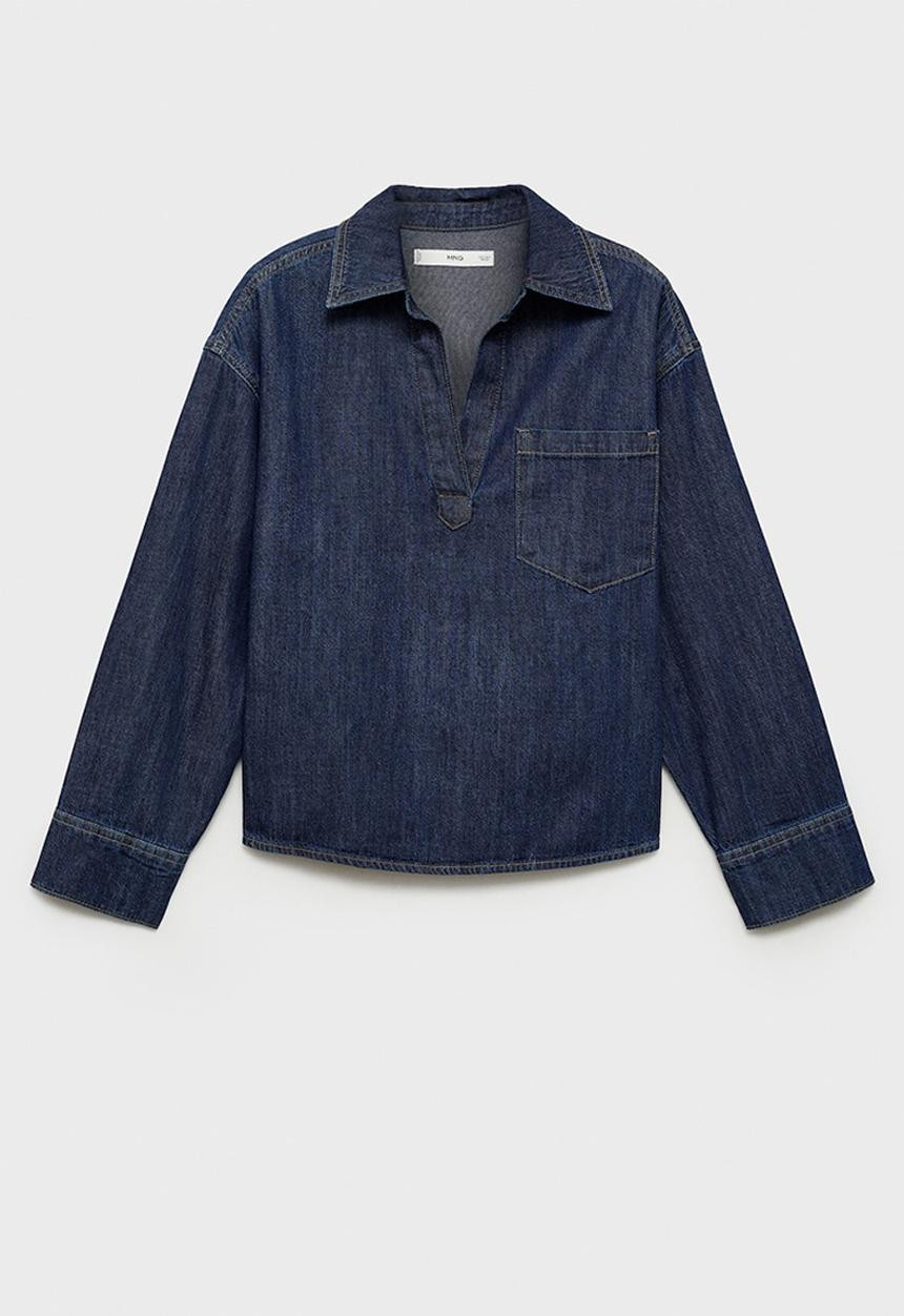 MANGO - Blouse Sylvie - Open Blue
