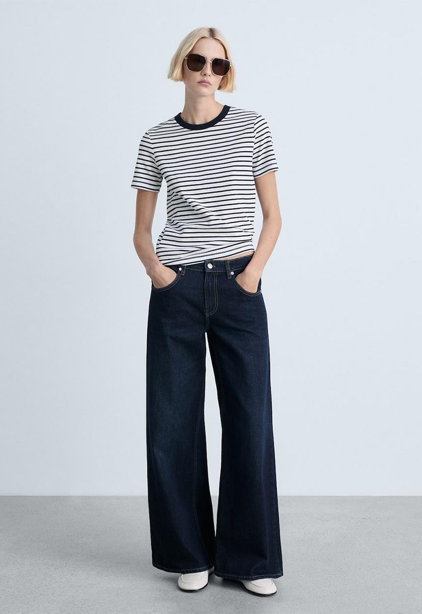 MANGO - T-Shirt Rita - Medium Blue