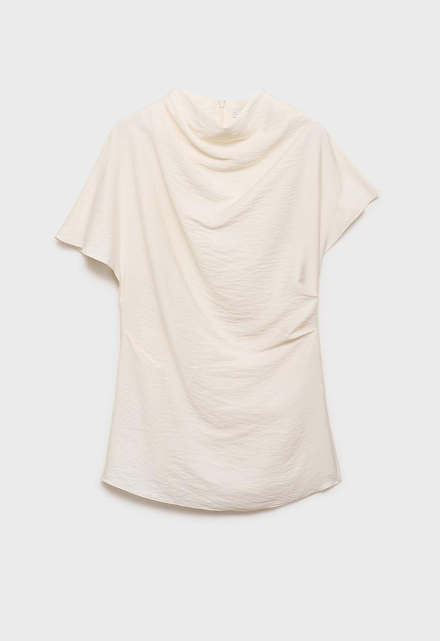 MANGO - Blouse Bianca - Light Beige