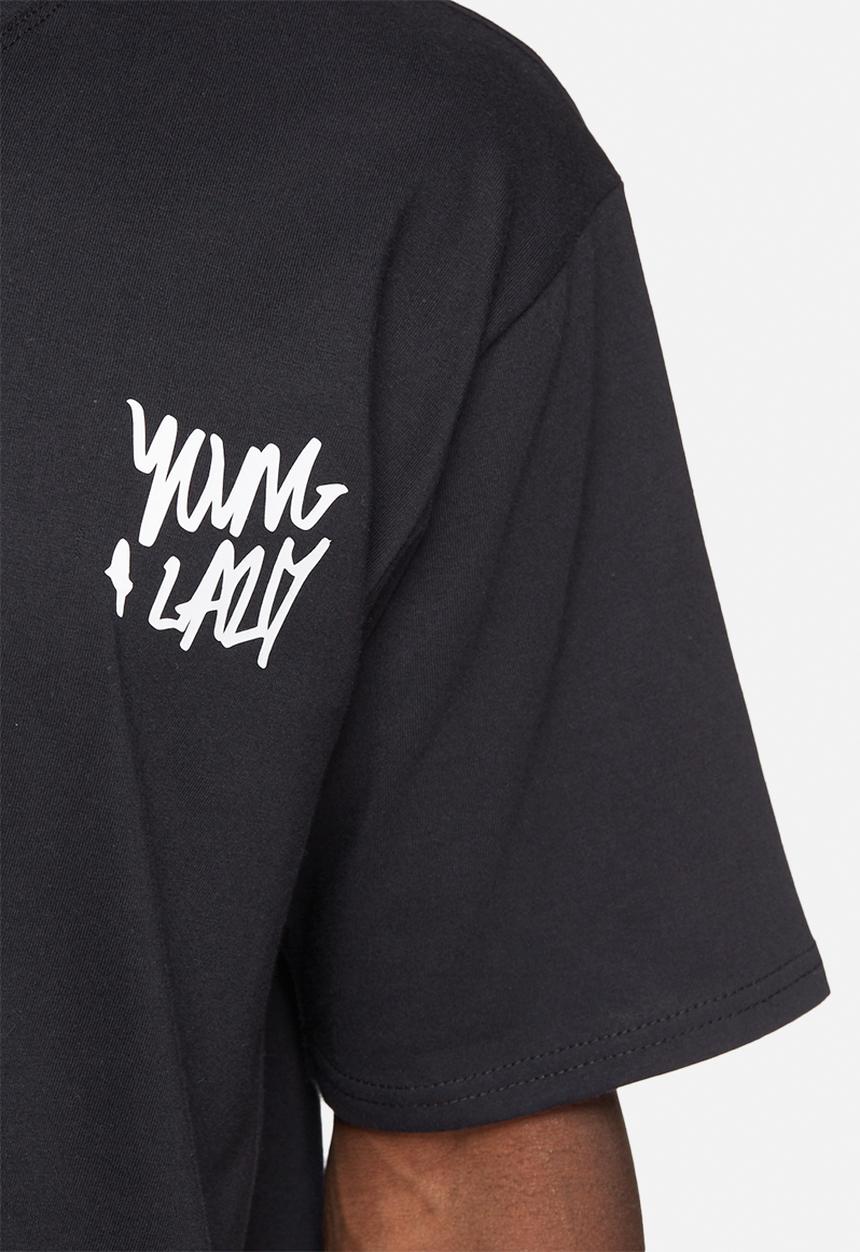 Young and Lazy - Graffiti logo tee