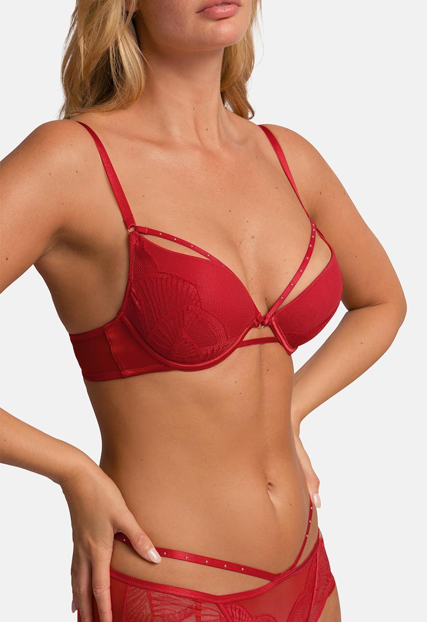 DORINA - Adelina push up plunge - red