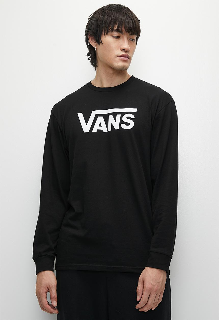 Vans - Mn vans classic long sleeve - black & white