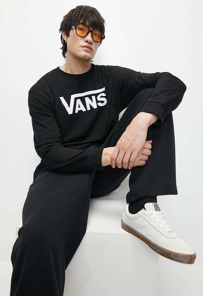 Vans - Mn vans classic long sleeve - black & white
