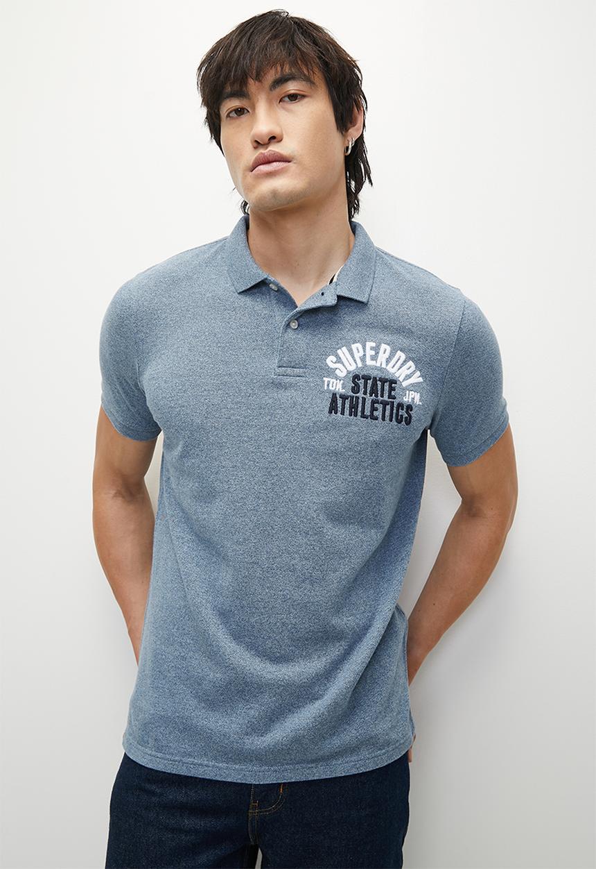 Superdry. - Superstate Polo Shirt - Bay Blue Marl