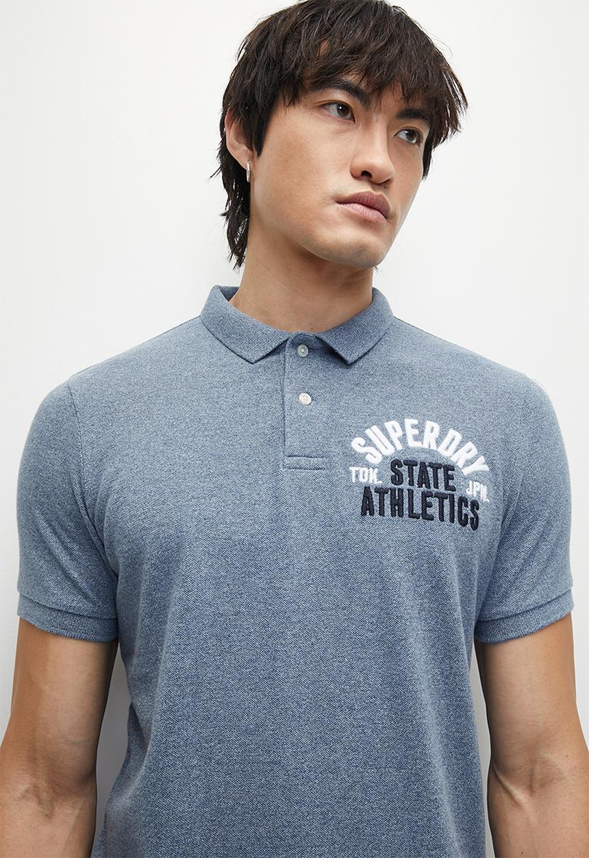 Superdry. - Superstate Polo Shirt - Bay Blue Marl
