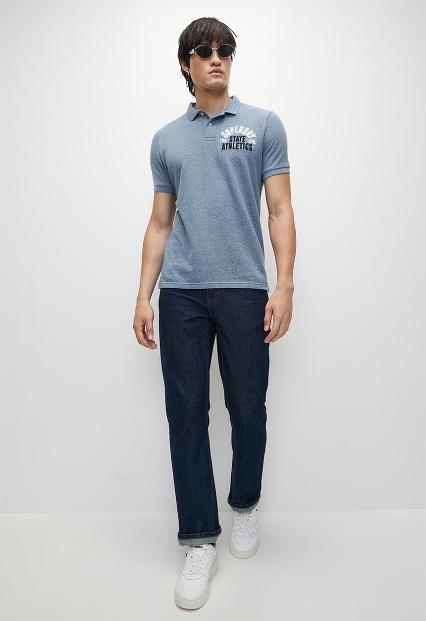 Superdry. - Superstate Polo Shirt - Bay Blue Marl