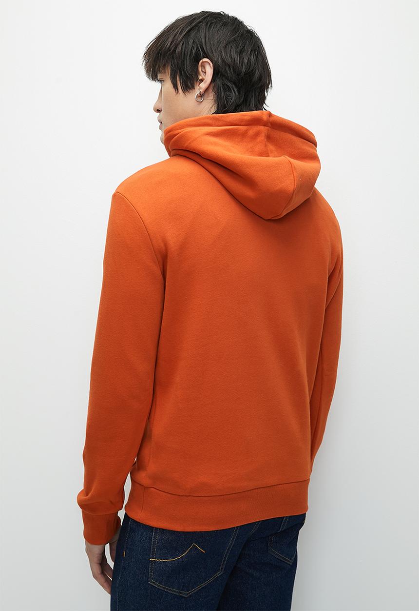 Superdry. - ATHLETIC SCRIPT GRAPHIC HOODIE - Denim Co Rust Orange