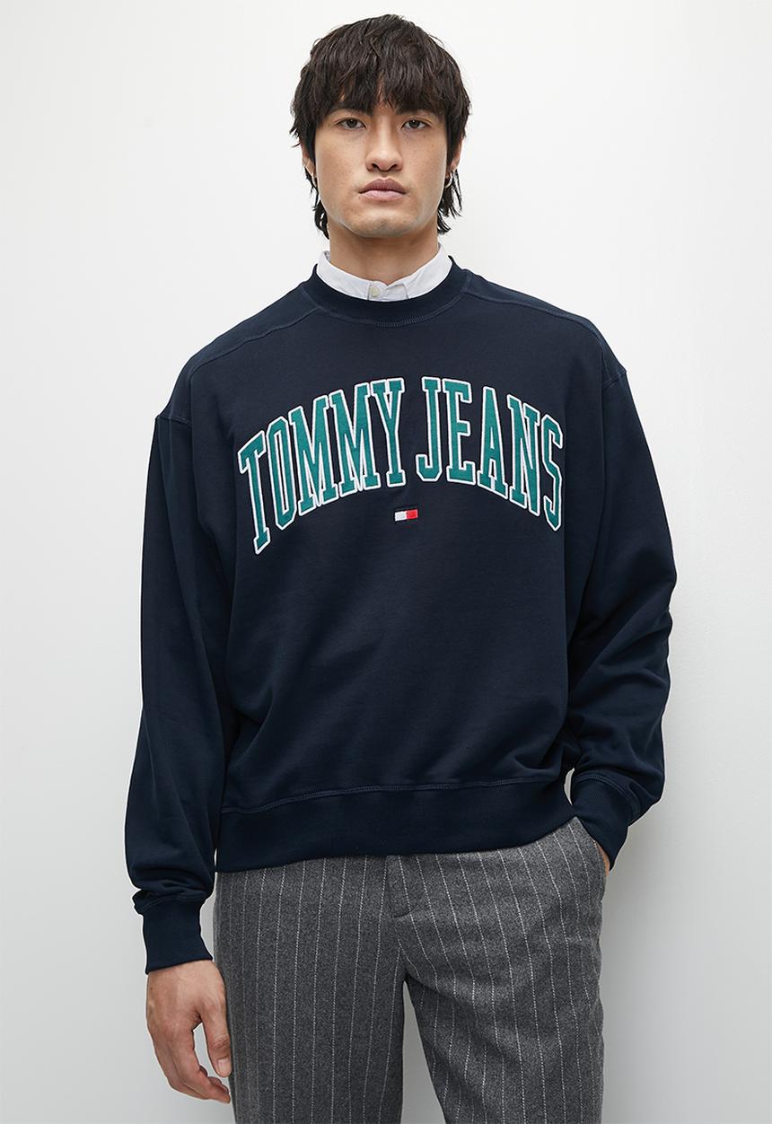 Tommy Hilfiger - TJM BOXY POP VARSITY CREW - Dark Night Navy