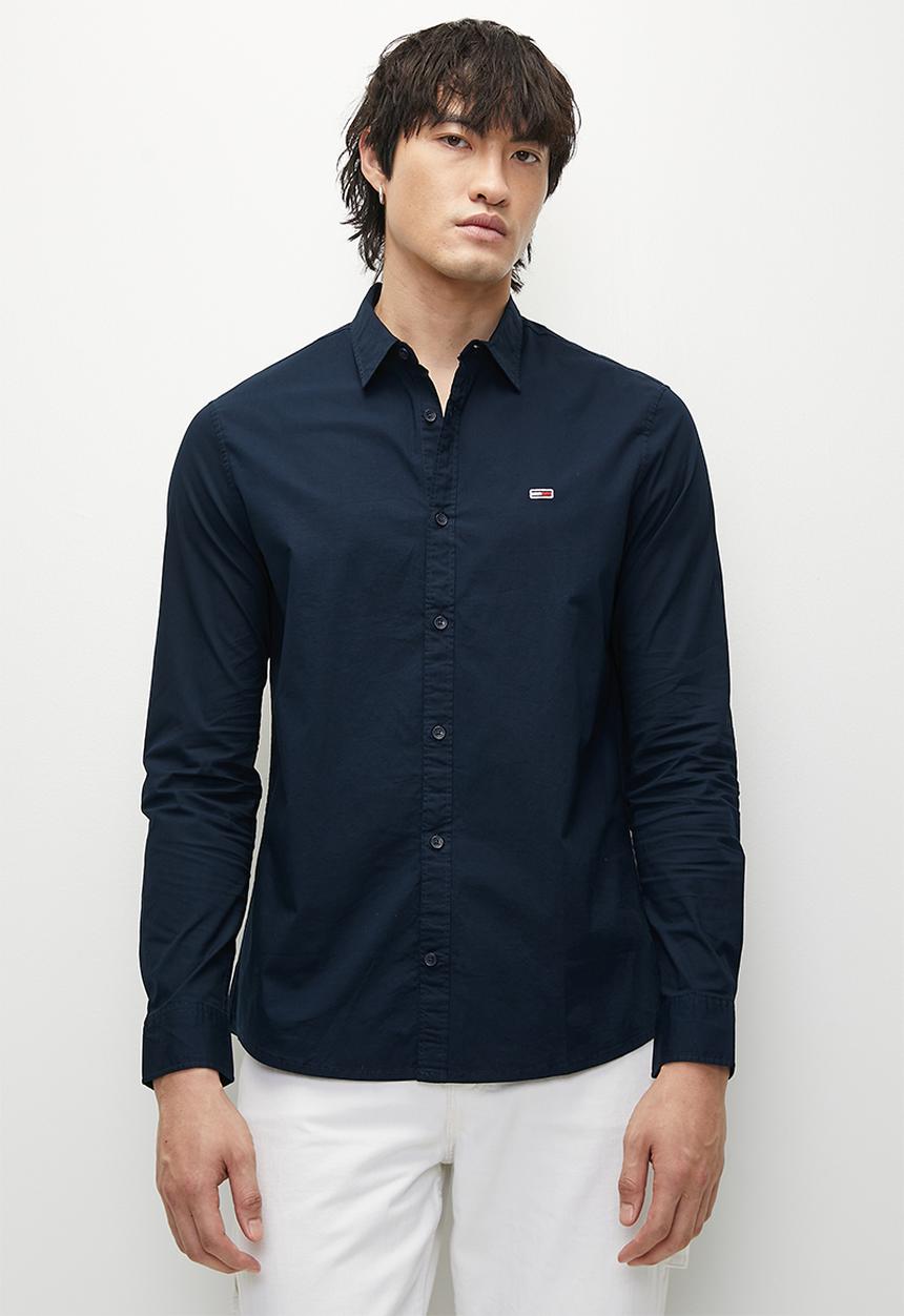 Tommy Hilfiger - TJM ENTRY SLIM POPLIN SHIRT - Dark Night Navy