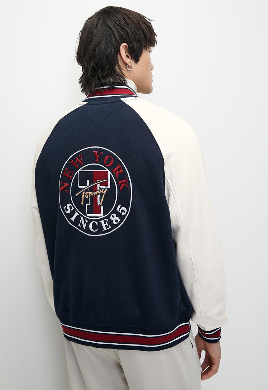 Tommy Hilfiger - TJM RLX CIRCLE T VARSITY BOMBER - Dark Night Navy