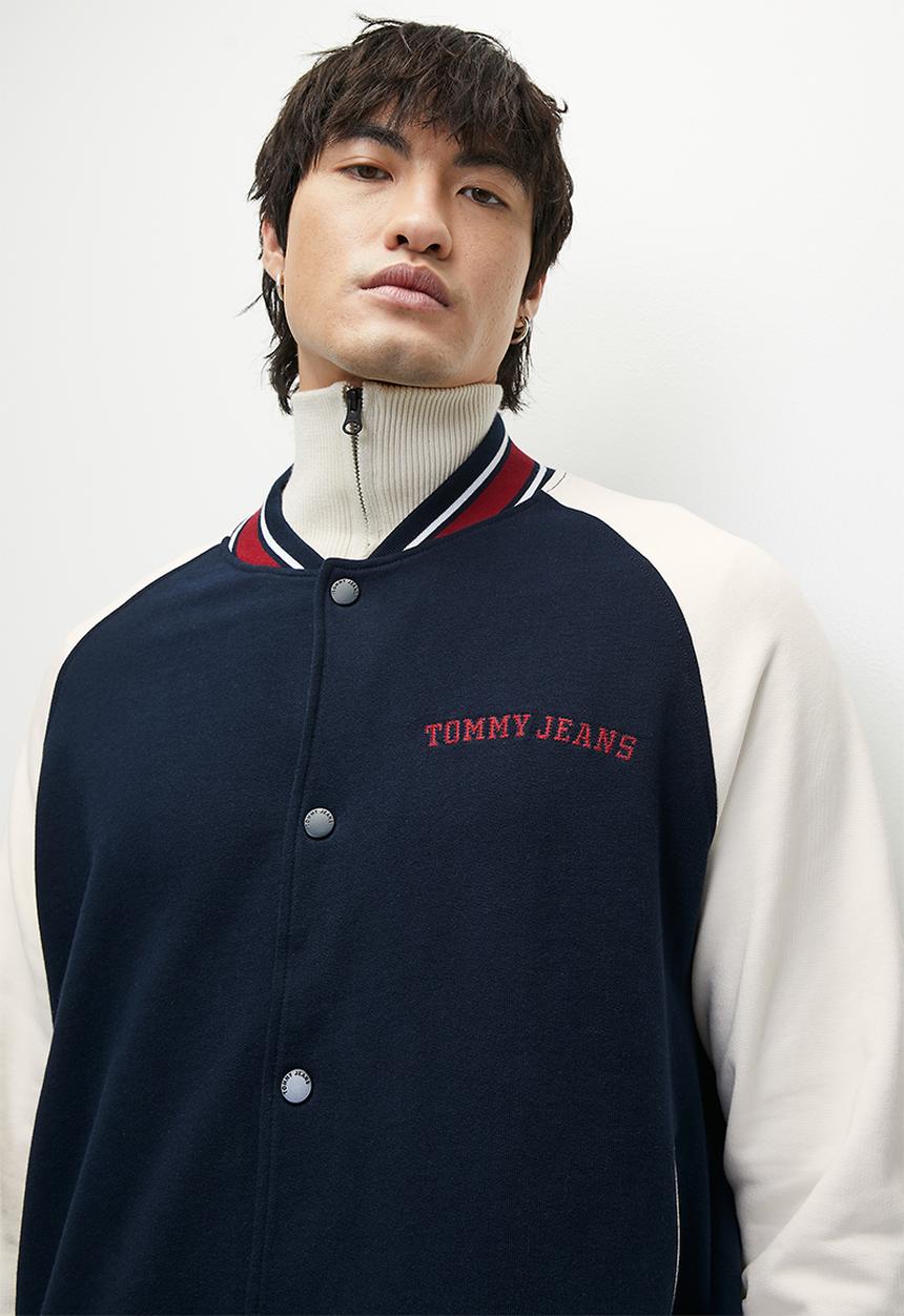 Tommy Hilfiger - TJM RLX CIRCLE T VARSITY BOMBER - Dark Night Navy
