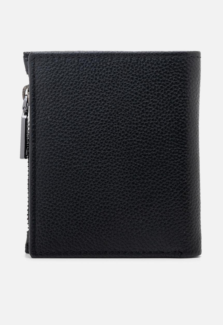 Replay - Cow Hammered Leather Wallet - Black