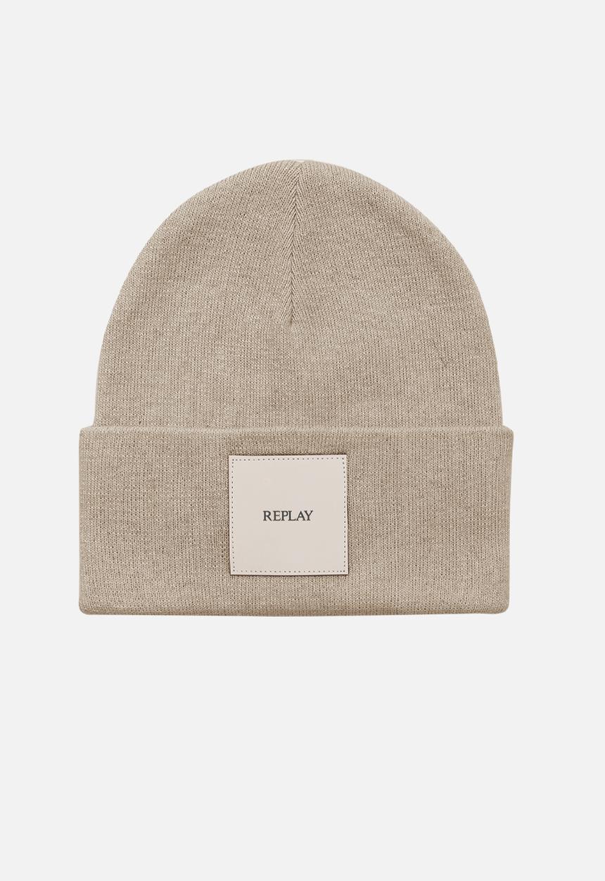 Replay - Cotton Acrylic Beanie - Fog