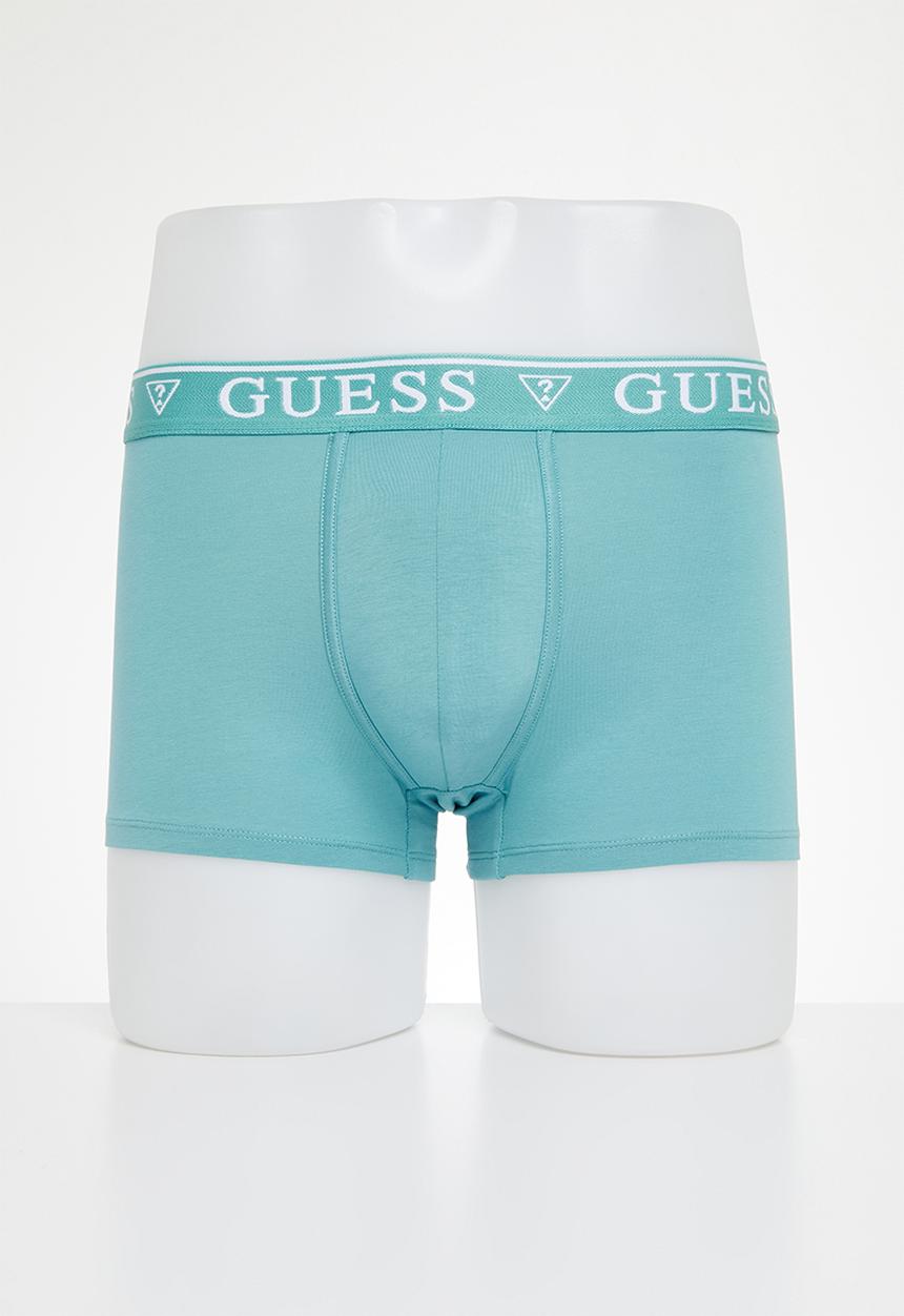 GUESS - Barney cash counte boxer trunk - teal dusk