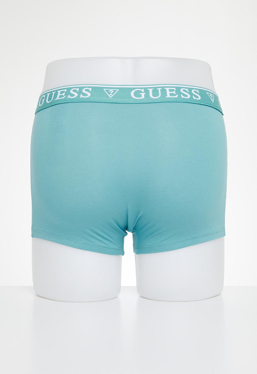 GUESS - Barney cash counte boxer trunk - teal dusk