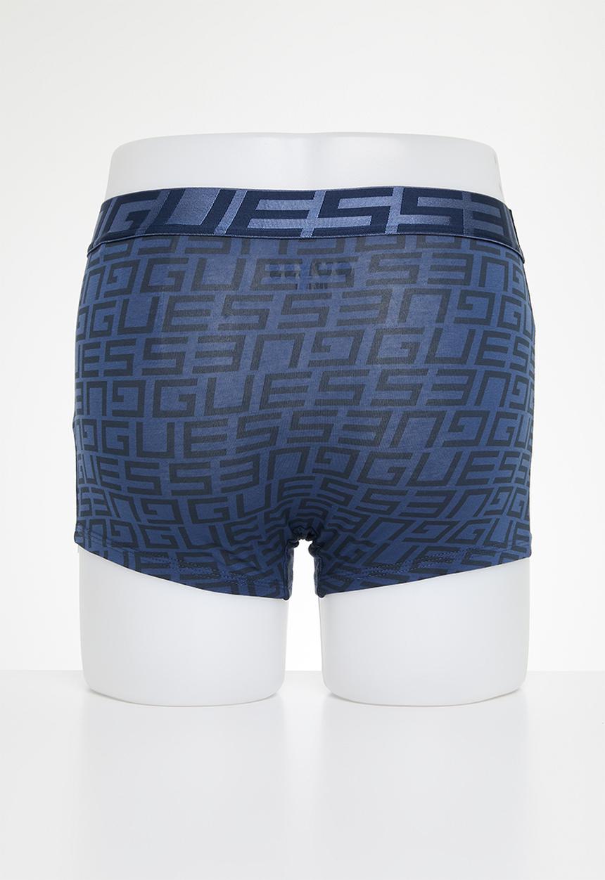 GUESS - Barney cash counte boxer trunk - navy sea	