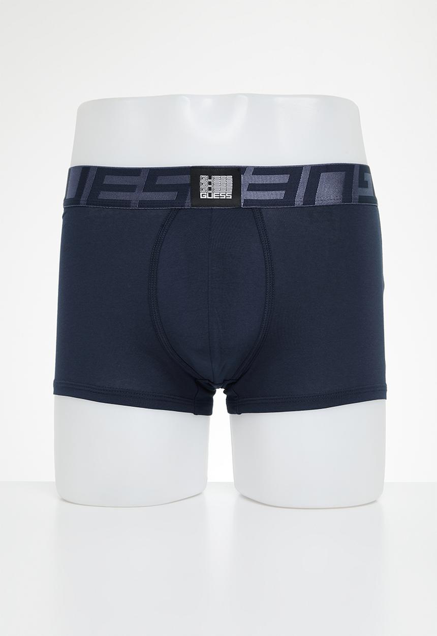 GUESS - Barney cash counte boxer trunk - navy sea	