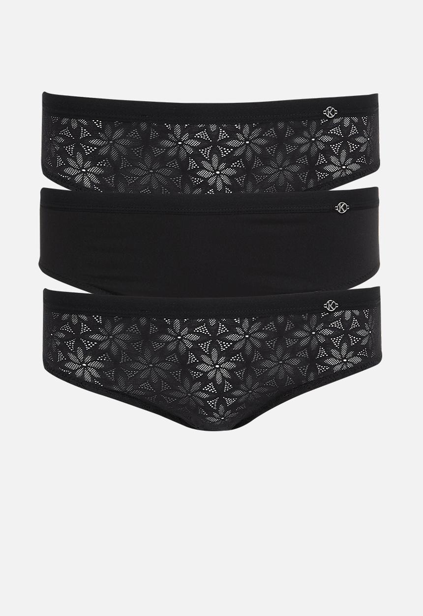 KANGOL - 3 pack lace boyleg - black/print