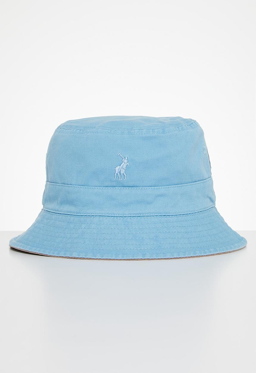 POLO - Classic Reversible Bucket Hat - Taupe & Blue