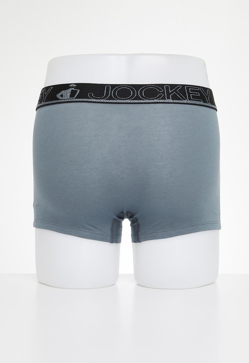 Jockey - Exclusive short trunk 3 pk - Blue/Grey Multi