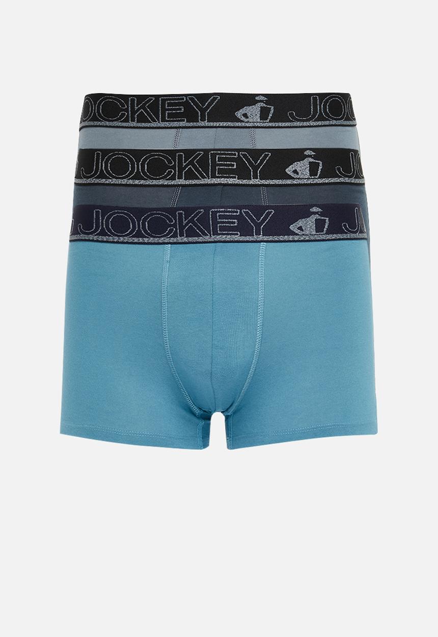 Jockey - Exclusive short trunk 3 pk - Blue/Grey Multi