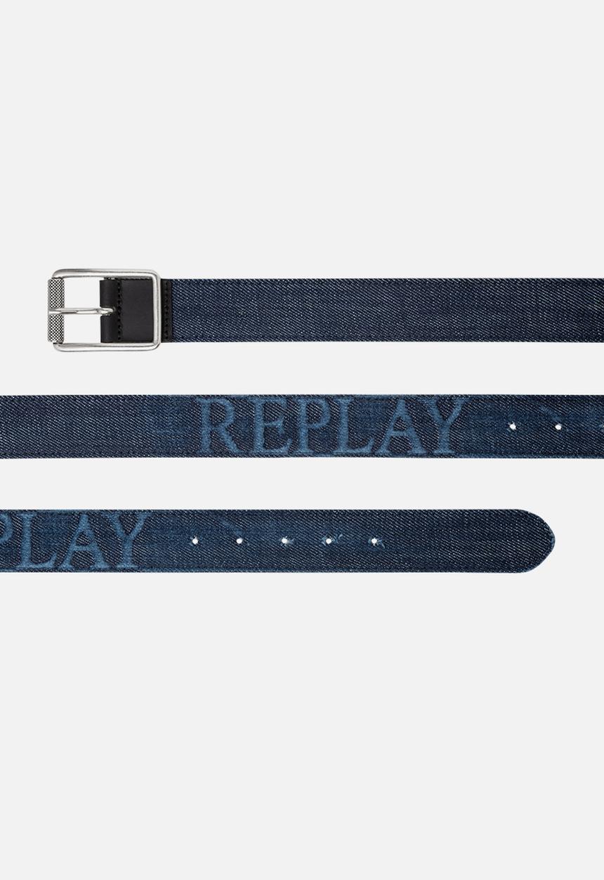 Replay - Washed Denim Belt - Blu Denim