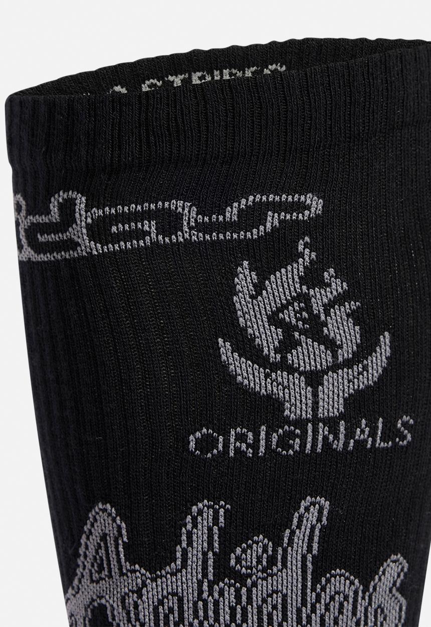 adidas Originals - Sponsors High Crew Socks 2 Pairs - Black/Grey Three/White 