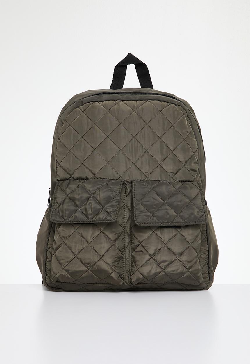Pop Candy - G & s quilted backpack - olive