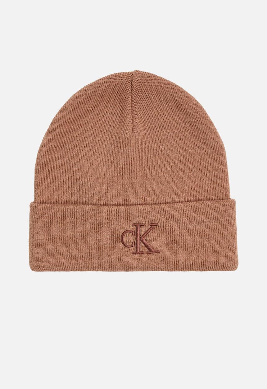 Calvin Klein - Monogram embro beanie - cognac/tonal dark