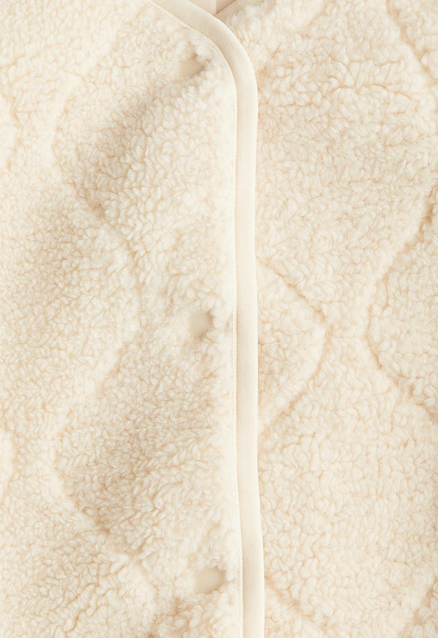 H&M - Quilted teddy jacket - beige