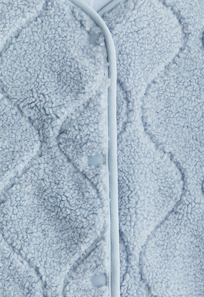 H&M - Quilted teddy jacket -  light blue
