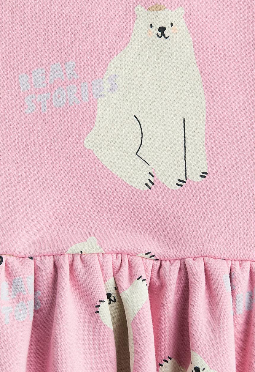 H&M - Sweatshirt dress - pink polar bears