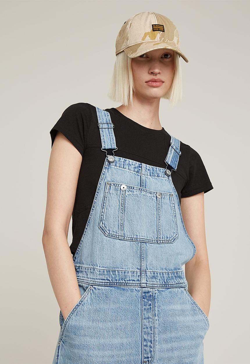 G-STAR - Straight Leg Dungaree Wmn - Sun Faded Cloudburst