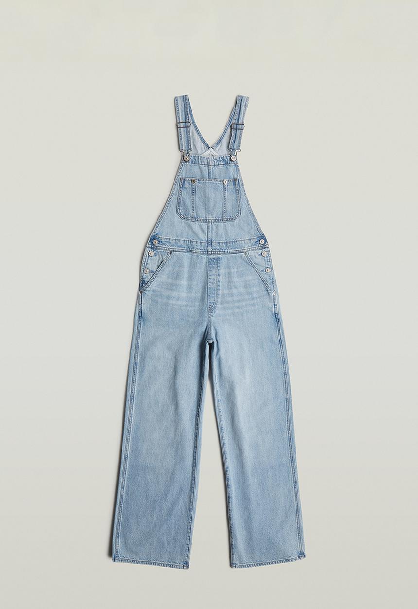 G-STAR - Straight Leg Dungaree Wmn - Sun Faded Cloudburst