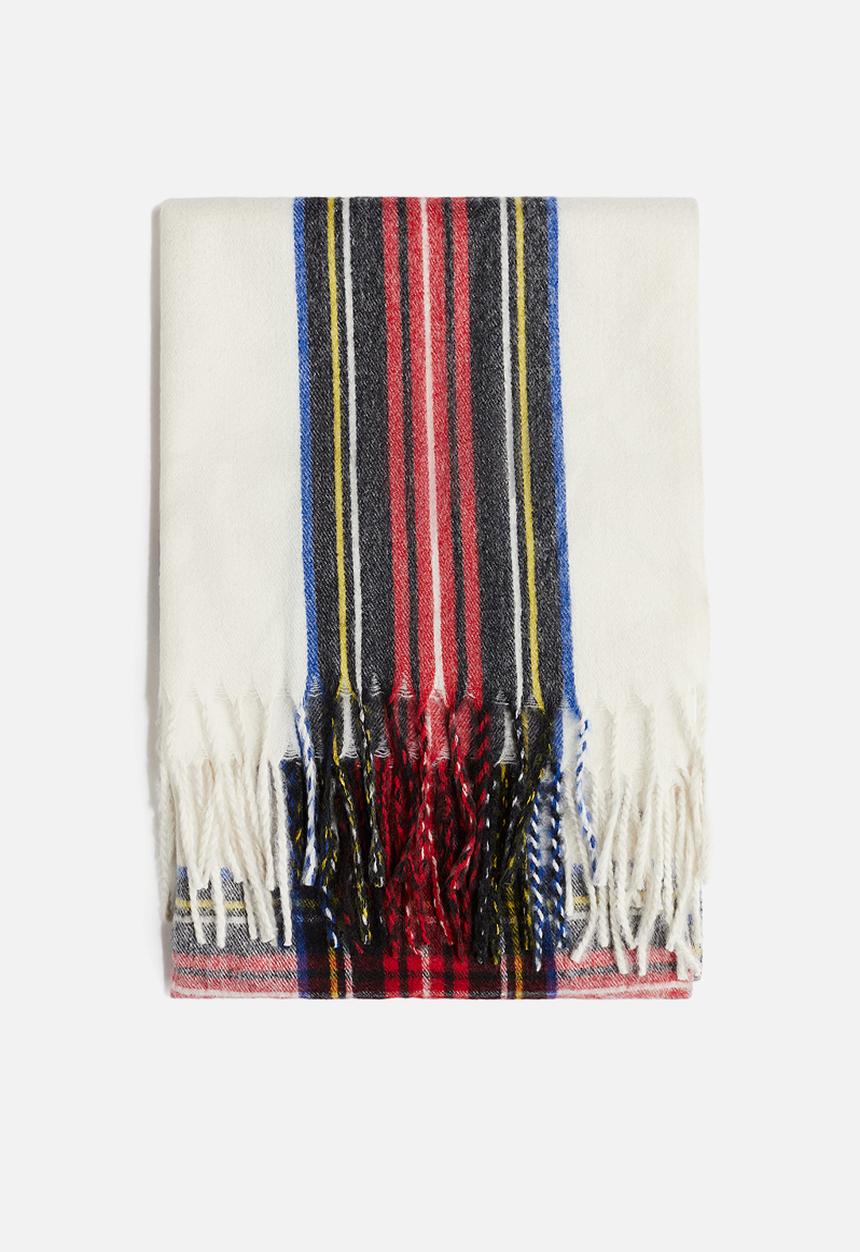 H&M - Scarf - white/checked