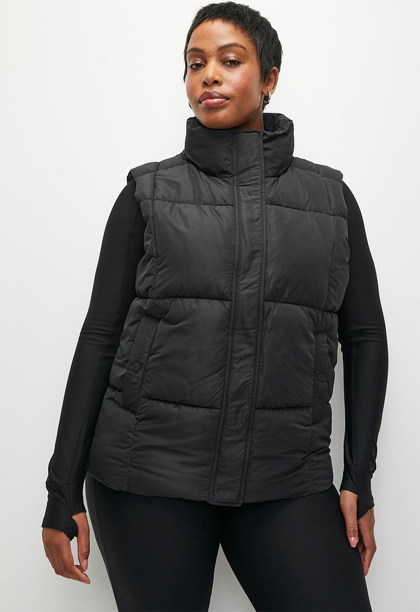 Cotton On - Plus The Mother Puffer Quilted Vest - Black