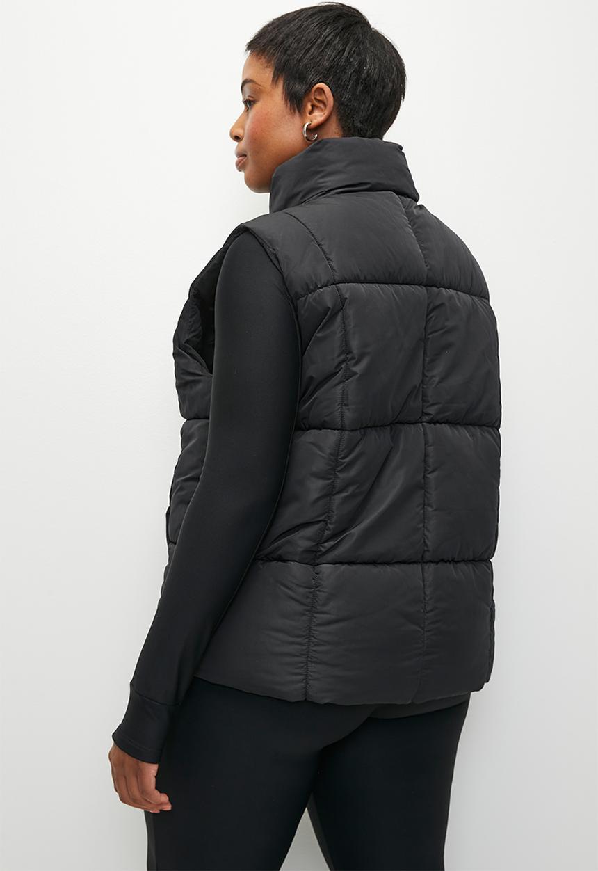 Cotton On - Plus The Mother Puffer Quilted Vest - Black
