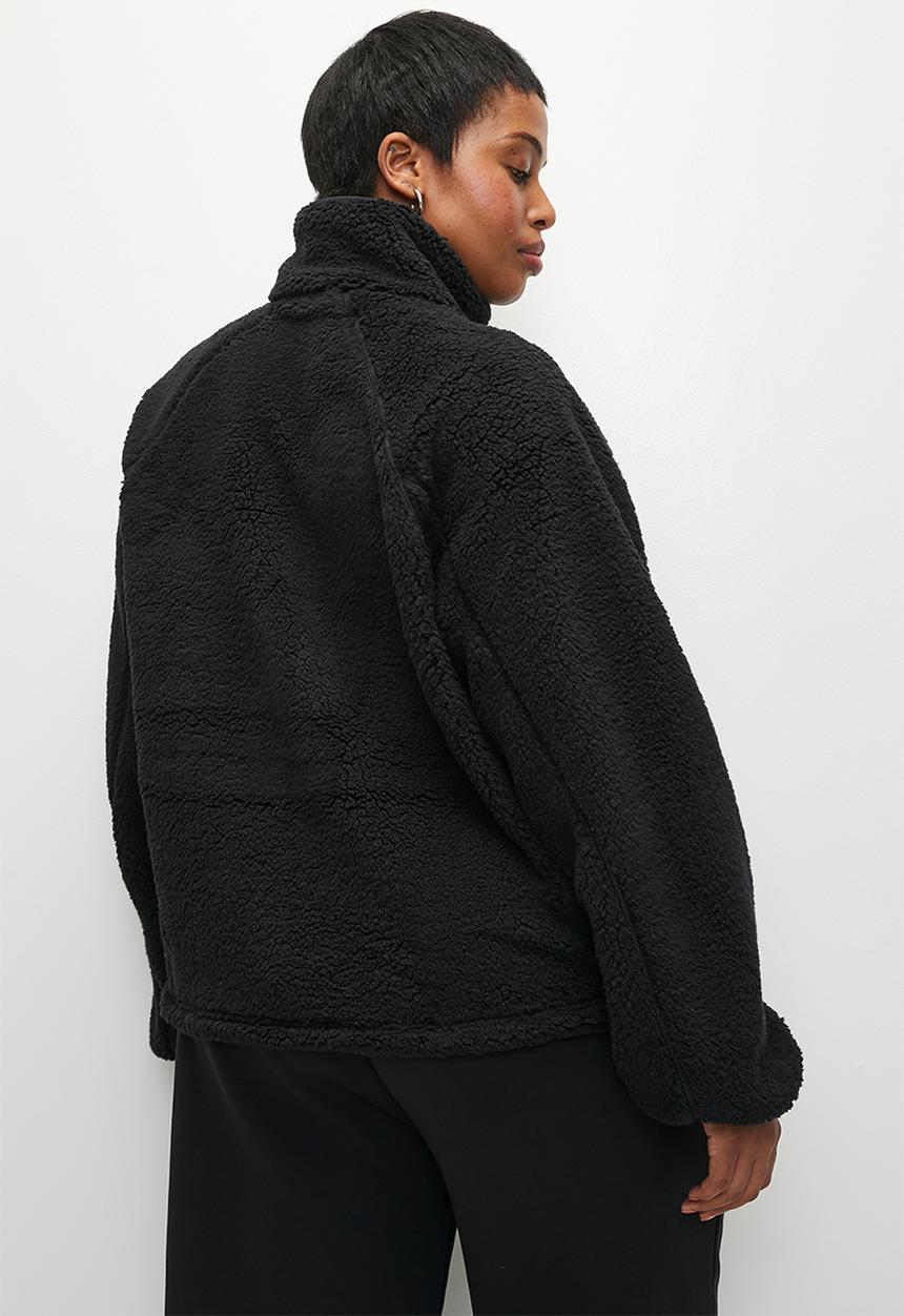 Cotton On - Plus Trail Sherpa Zip Thru - Black