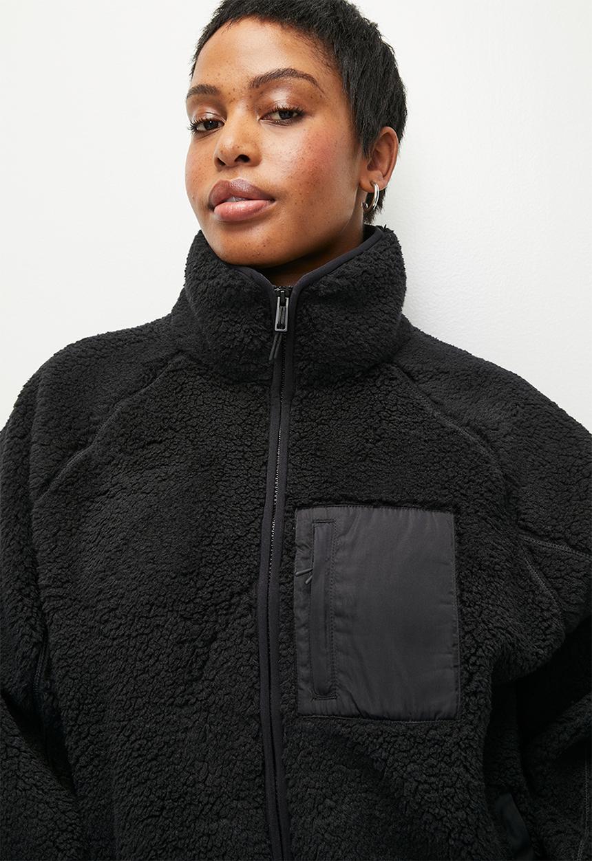 Cotton On - Plus Trail Sherpa Zip Thru - Black