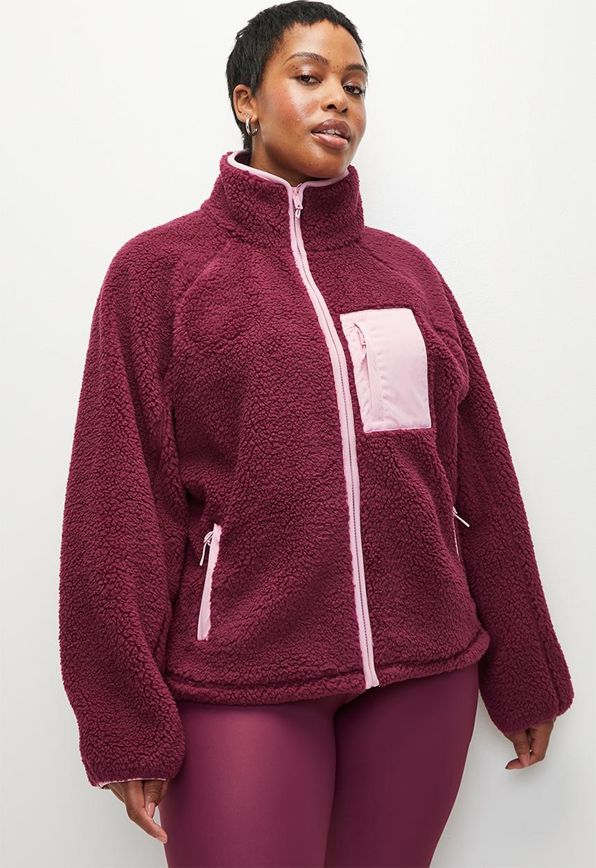 Cotton On - Plus Trail Sherpa Zip Thru - Sangria