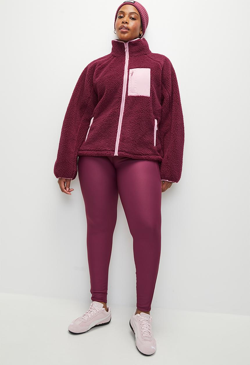 Cotton On - Plus Trail Sherpa Zip Thru - Sangria