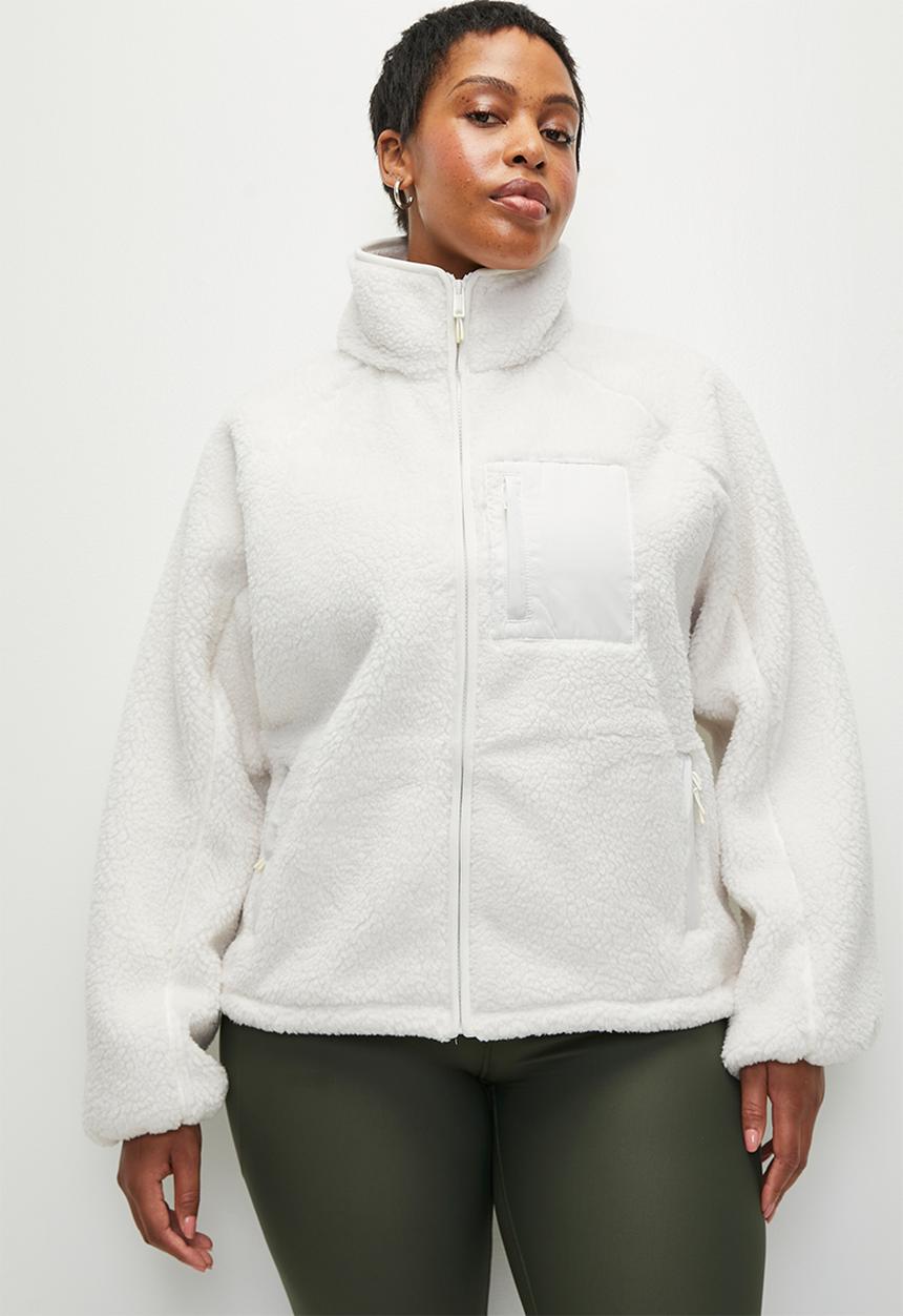 Cotton On - Plus Trail Sherpa Zip Thru - Coconut Milk