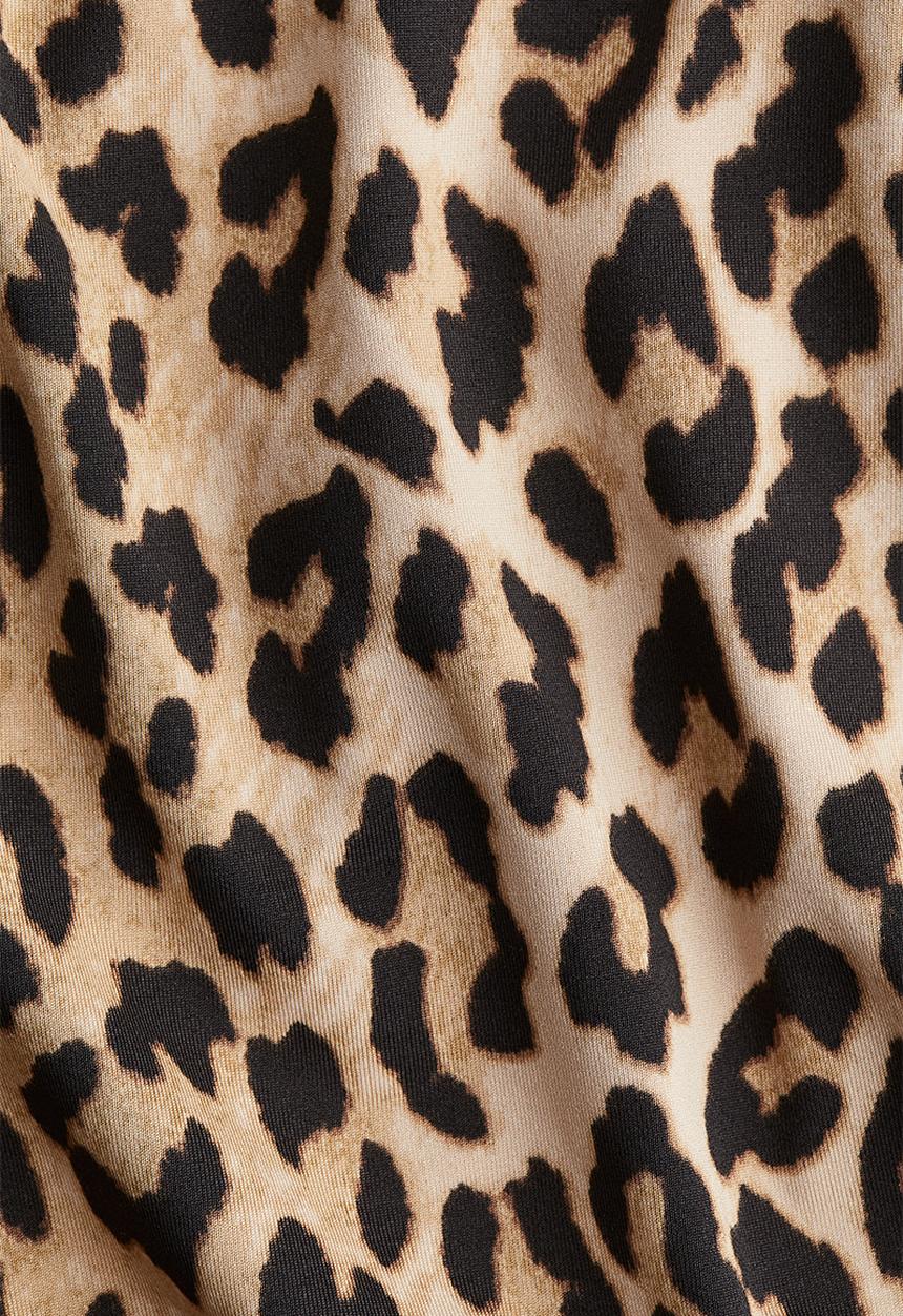 H&M - Jersey top - beige/leopard print