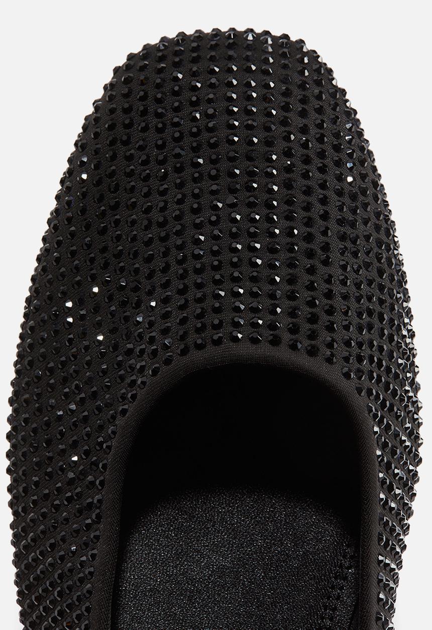 H&M - Rhinestone-embellished ballet pumps - black