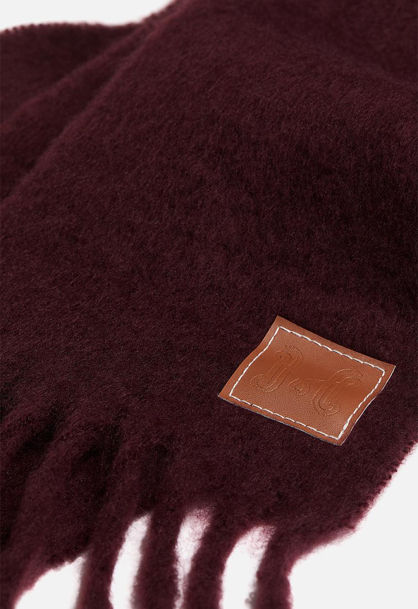 H&M - Fluffy scarf - burgundy