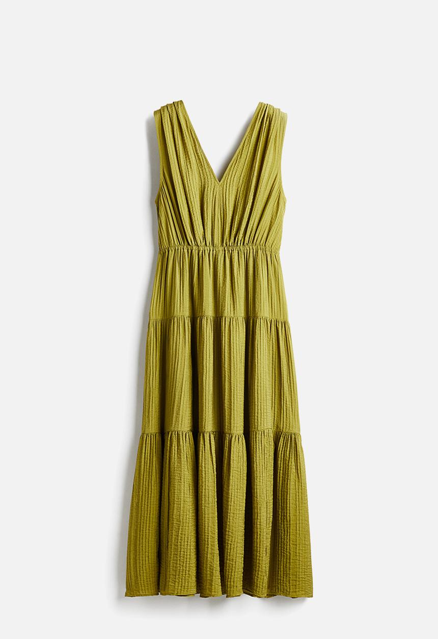 H&M - Tiered dress - olive green 