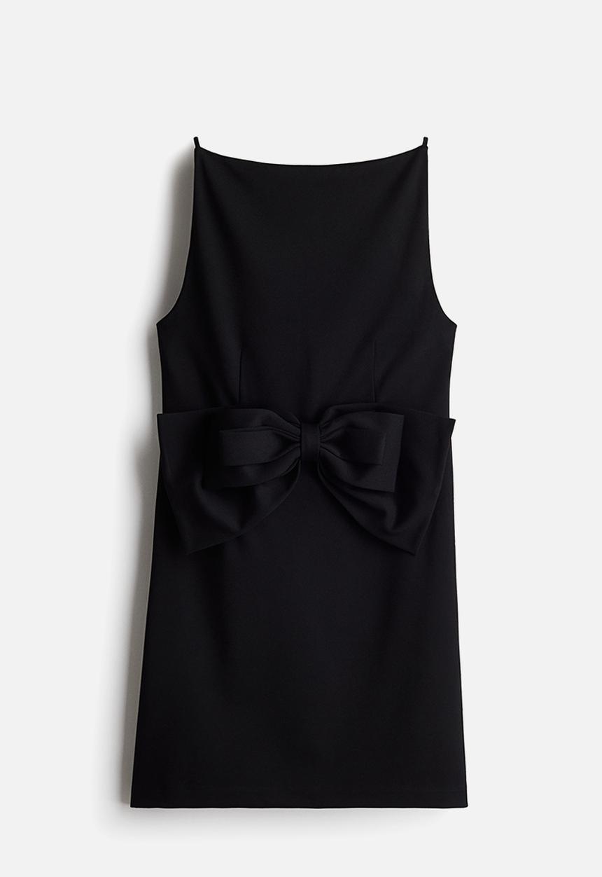 H&M - Bow-detail strappy dress - black