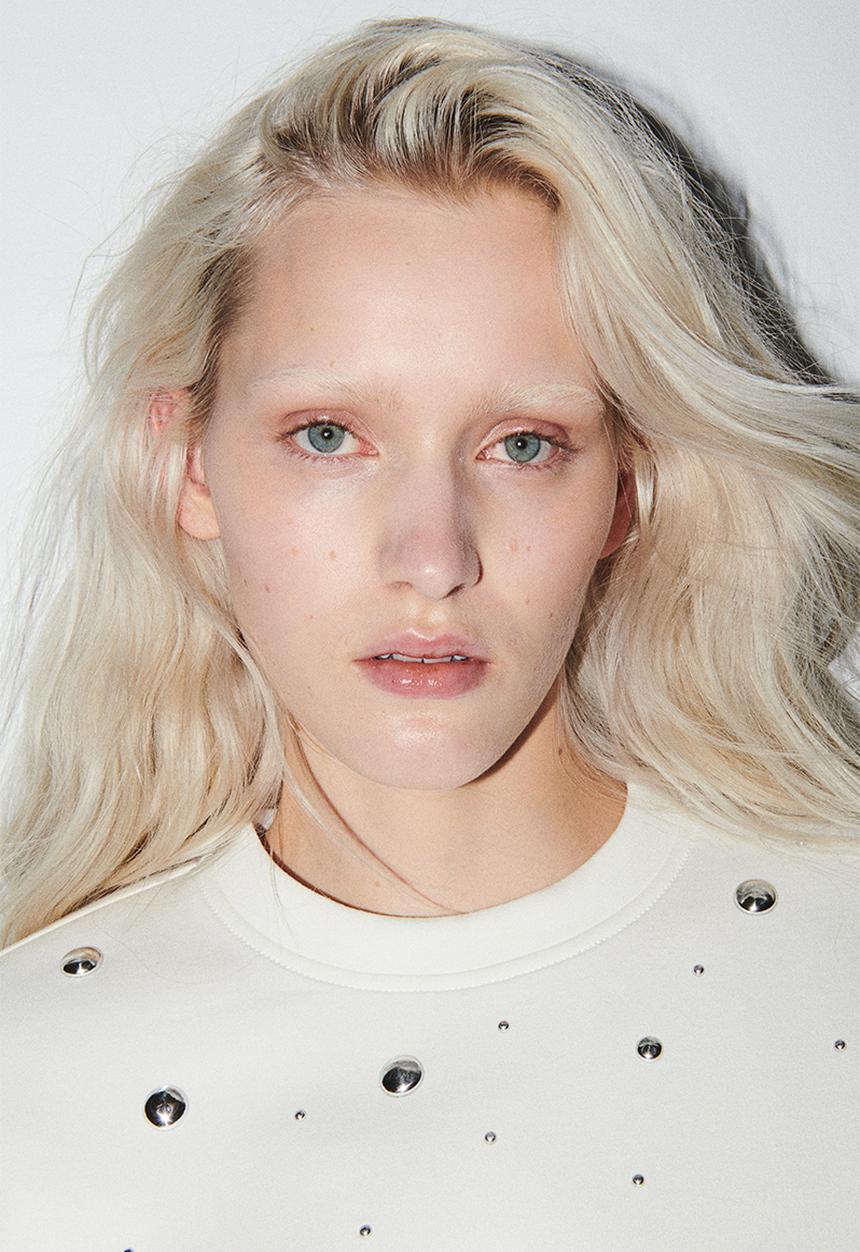 H&M - Studded scuba sweatshirt - cream